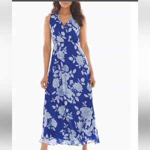 Soma Blooms Blue and White Floral Maxi Skirt